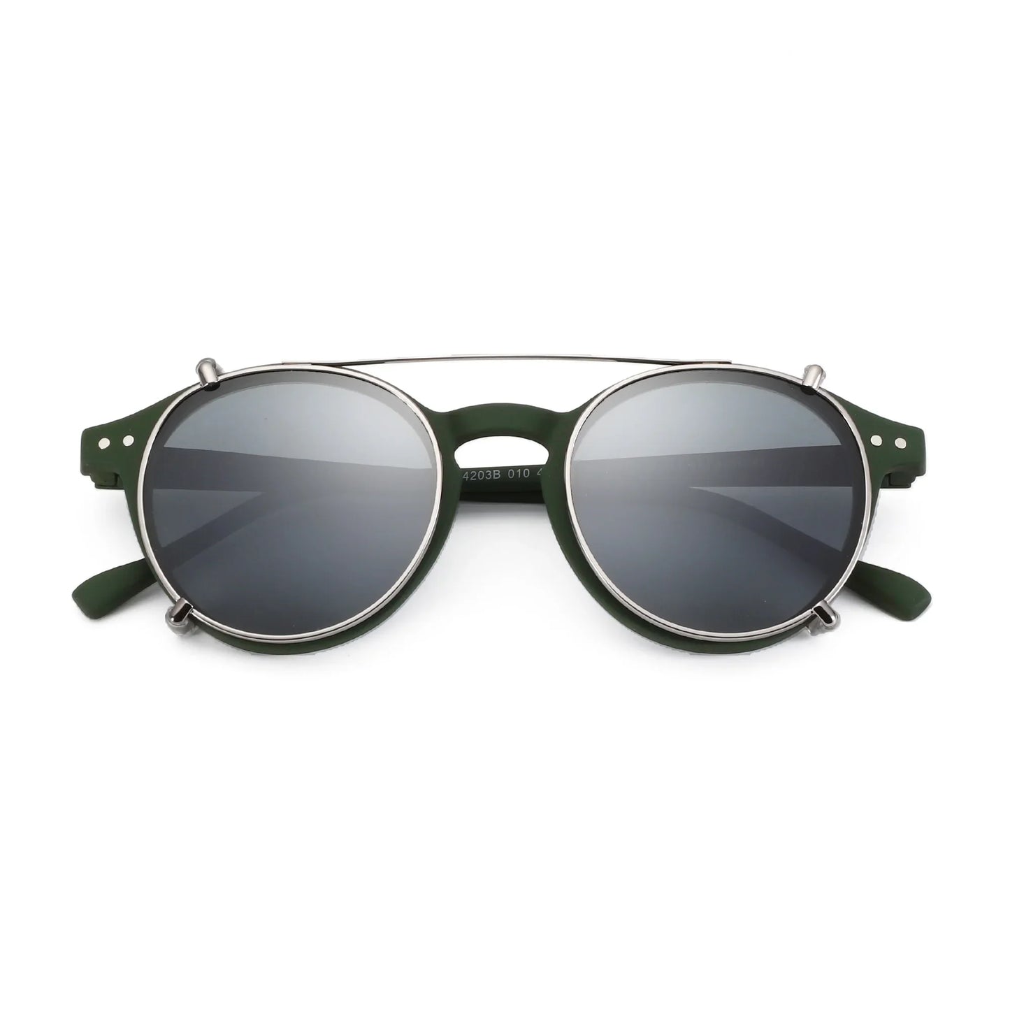 Steampunk Style Clip On Sunglasses for Men Women Anti Blue Light Glasses+Polarized Clip Fashion/Retro Computer Eyewear