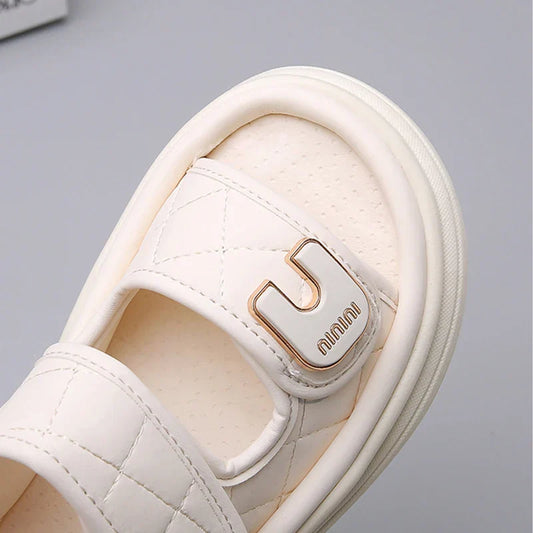 Children Summer Sandals Baby Anti-slip Wearable Summer Shoes Girls Solid Color Hook Sandals Boys Breathable Beach Sandals