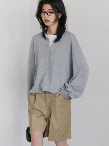 Korean Women Sweatshirts Loose Casual New Contrast Splicing Hoodie Female Top Woman T Shirt Pullover Spring Autumn 2025
