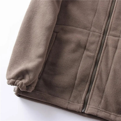 Thickened Double - Sided Polar Fleece Jacket for Men | Autumn/Winter Warm Casual Loose Fit Big Size Coat