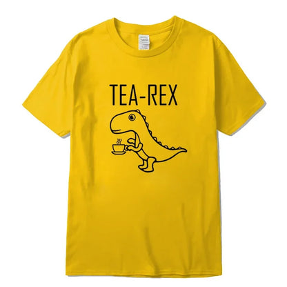 Summer Casual Men's T-shirt Top Quality Cotton Blend Cool Funny Dinosaur Design Printing O-neck For Men T-shirt Male Tee Shirts