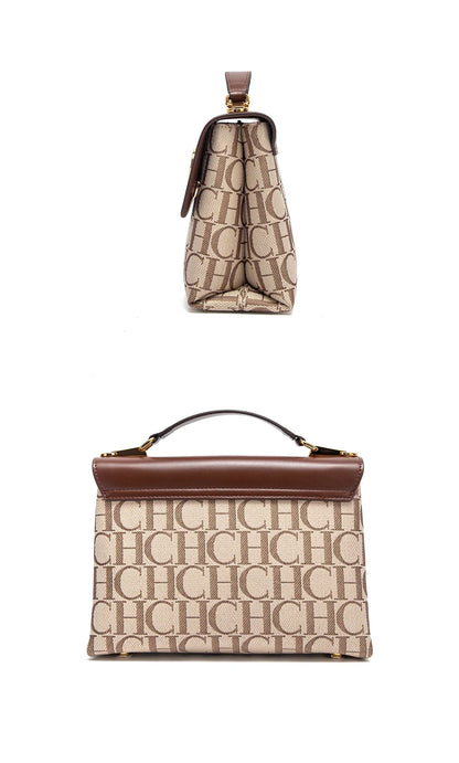Women's Classic Retro Fashion Shoulder Bag Versatile Business Commuting Handbag 2025 Letter Design