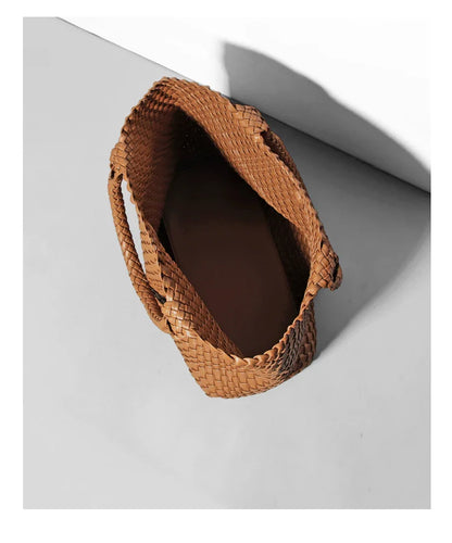 Designer Knitting Fashion Ladies Handbags And PU leather Large-capacity Women's single-shoulder bag Beach Travel Bags