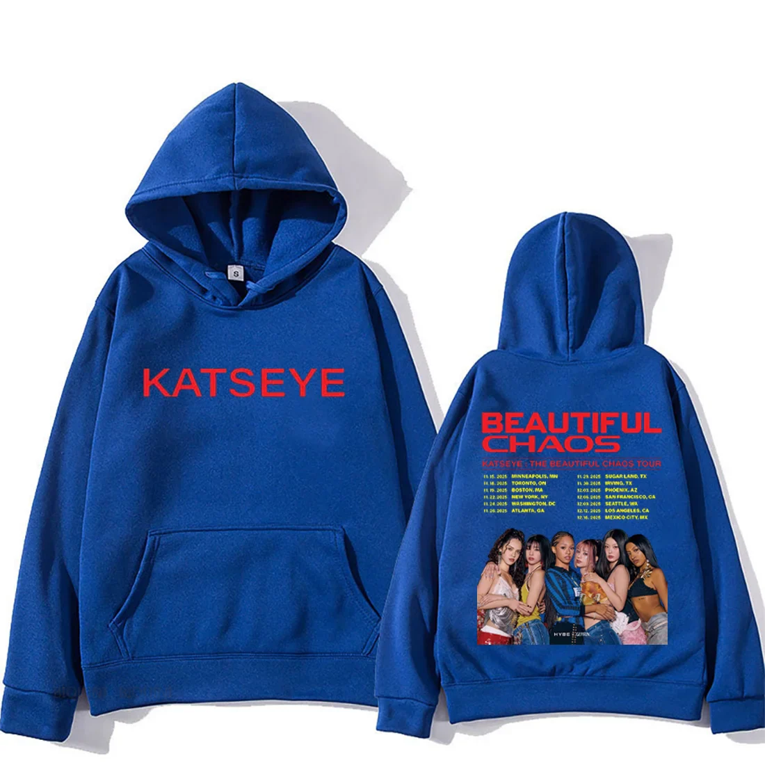 THE BEAUTIFUL CHAOS TOUR Fashion pop Hoodie Men Women's vintage clothes Fleece Long sleeve pullovers oversized hoodies