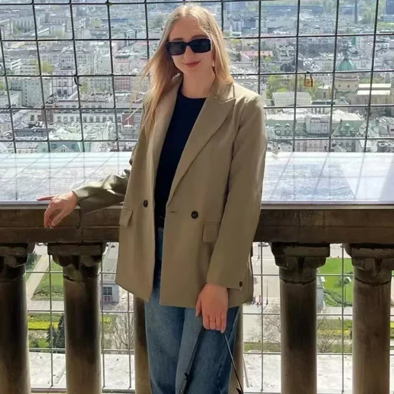 2025 Women's Blazers New Office Casual Blazer Woman Straight Outerwears Fashion Women's Tailoring Blazers for Women Coats