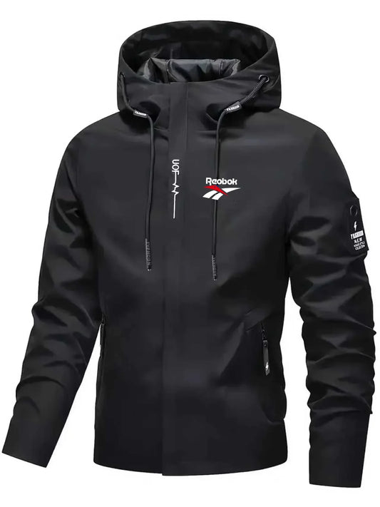 2025 Premium Men's Hooded Zipper Jacket - Windproof Casual Baseball Coat, Spring/Autumn Outdoor Style