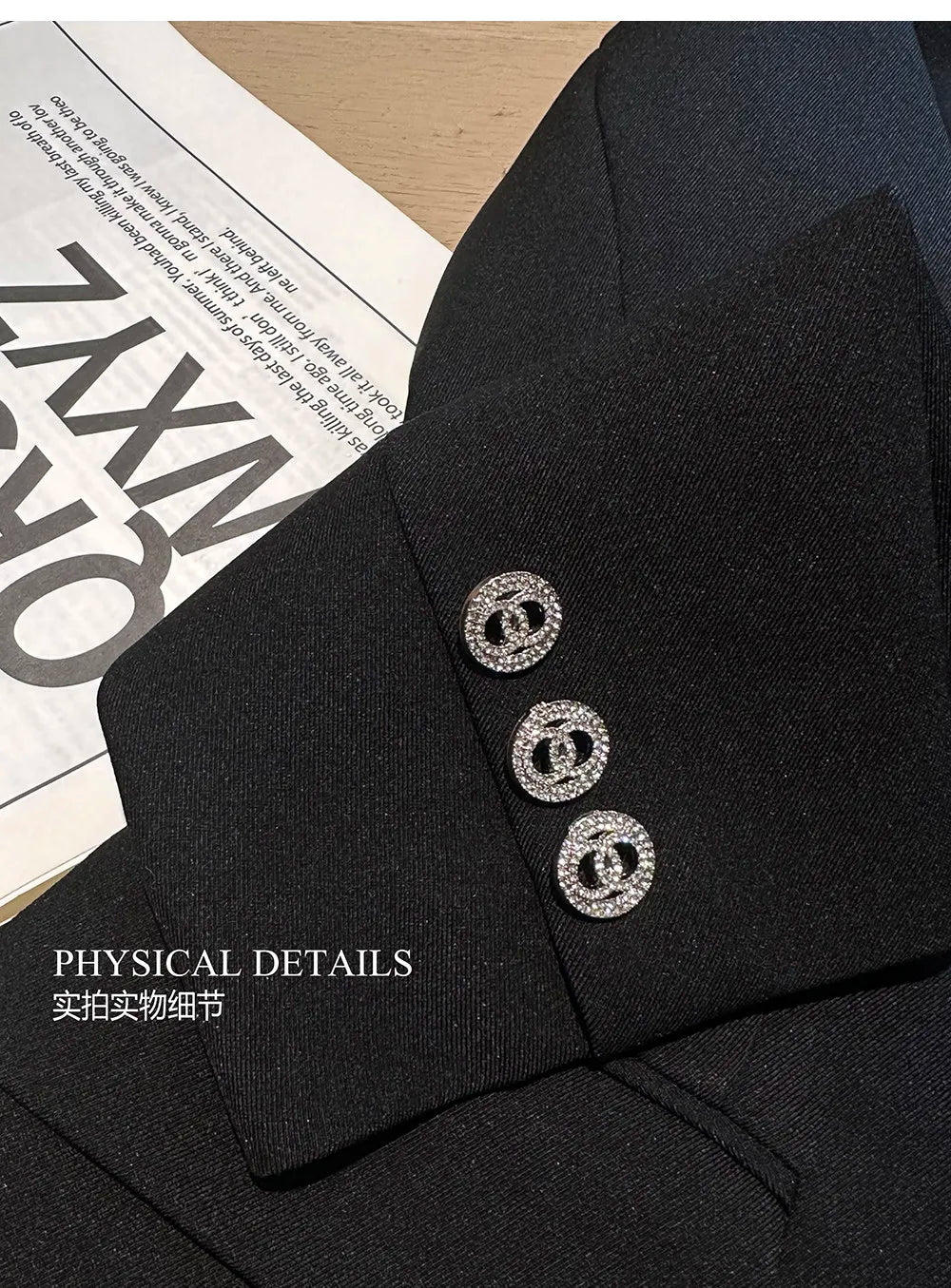 Women's Black Hollow Out Blazer Oversized Designer Suit Jacket Loose Fit Casual Office Blazer Fashion Coat Elegant Streetwear