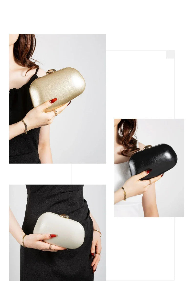 Handbag New Fashion Crossbody Shoulder Evening Pu Leather Clutch Parties Square Bag Original Luxury Brands Bags Golden Pouch Sea