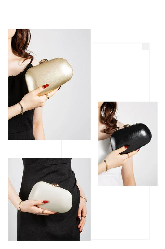 Handbag New Fashion Crossbody Shoulder Evening Pu Leather Clutch Parties Square Bag Original Luxury Brands Bags Golden Pouch Sea