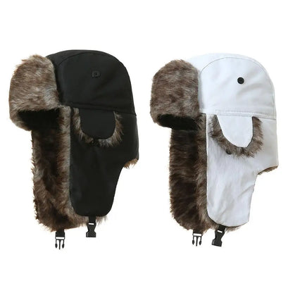 Men Women Russian Hat Trapper Bomber Hats Winter Thermal Male Caps Hat Faux Earflap Ski Lei Feng Snow Caps Outdoor Ushanka Y1D0