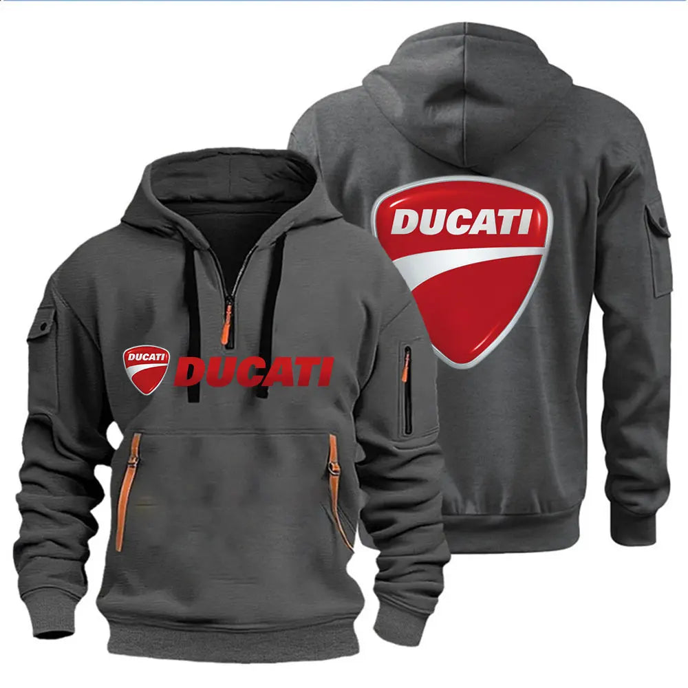 Men's Hooded Sweatshirt Spring Autumn Outdoor Sportswear Fashionable Casual Motorcycle Enthusiasts Clothing 2026