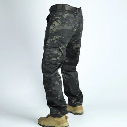 Wear Resistant Work Pant Man Multi-pocket Straight Cargo Trousers Outdoor Jogging Tactical Pants Spring Autumn Casual Trousers