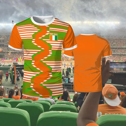 2025 New Ivory Coast Themed T-Shirt Outdoor Sports Breathable Quick-Drying Jersey Unisex Africa Cup Of Nations Fan Jersey