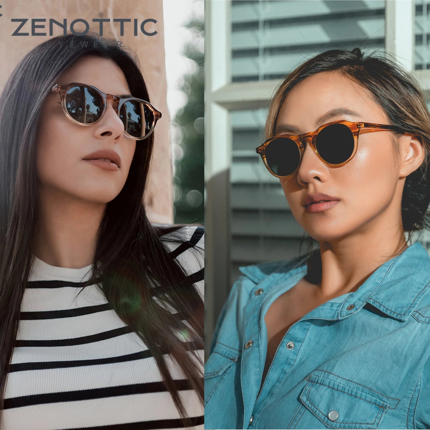 Fashion Acetate Polarized Sunglasses Round Vintage  Shade UV400 New Men/Women Retro Sun Glasses 600001S
