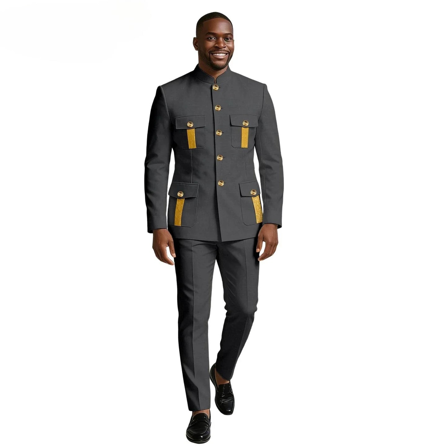 New Men's Suit 2-piece Business Formal Blazer Double-breasted Design Groom Tuxedo for Wedding XS-6XL Outfit