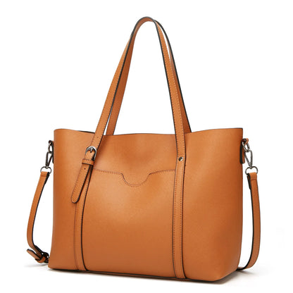 Women's Genuine Leather Tote Bag, Waterproof Multi Purpose Casual Shopping Outings Work Handbag Women Shoulder Crossbody Bags
