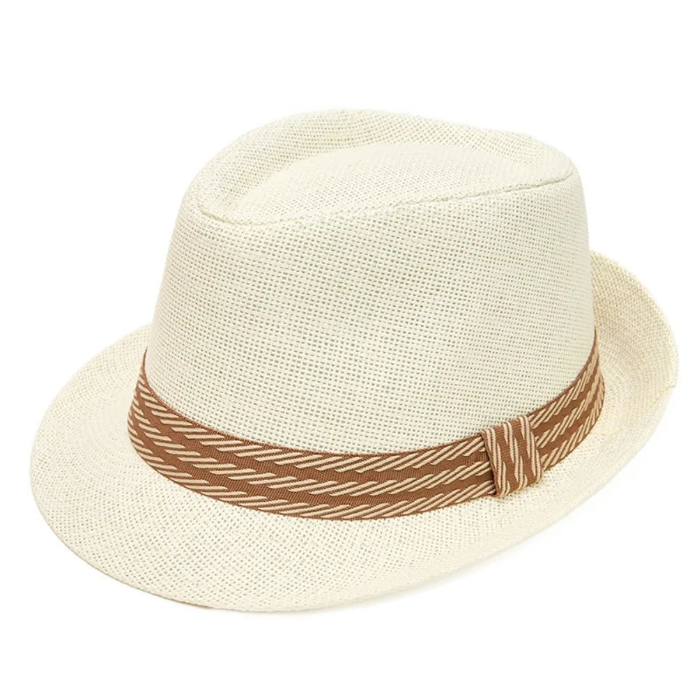 Lightweight Linen Belfry Trilby Hat Sun Protection Versatile Panama Trilby Hat Short Brim Breathable Fedora Sun Hat Travel