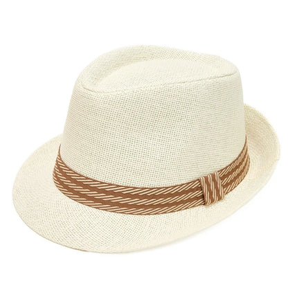 Lightweight Linen Belfry Trilby Hat Sun Protection Versatile Panama Trilby Hat Short Brim Breathable Fedora Sun Hat Travel