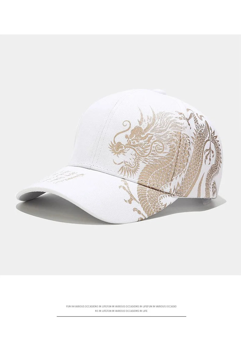Chinese Style Dragon Pattern Baseball Hat For Men And Women, Versatile National Tide Cap, Hip Hop Hip Hop Skateboarding, Cool