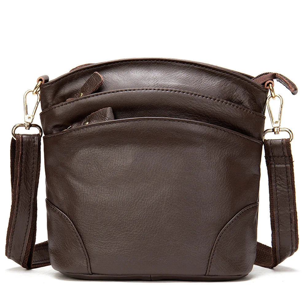 Genuine Leather Women Messenger Bags Cow Leather Crossbody Shoulder Bag Small Female Handbags Capacity Phone Bag for Girls