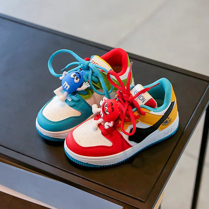 Boys Girls Shoes Board Shoes Children Casual Shoes New Four Seasons Kids Single Sneaker Mandarin Ducks Basketball Sports Shoes