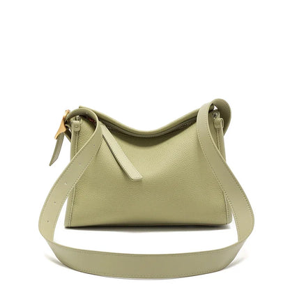 Women's Natural Cow Genuine Leather Shoulder Bags Ladies Retro Fashion Cowhide Crossbody Bag Female Casual Commuting Bag