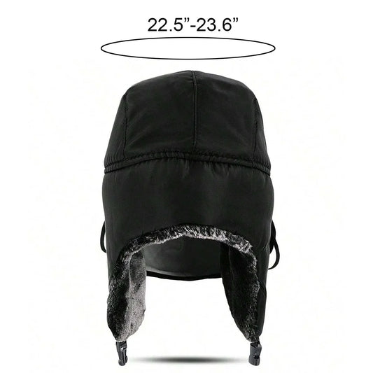 Pilot Hat Ushanka Men's Winter Trapper Hat with Windproof Mask-Russian Trooper Hat Hunting Skiing Hat for Men Women