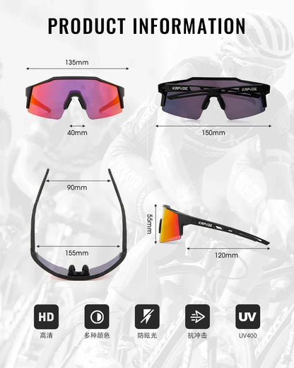 Cycling Sunglasses UV400 Cycling Glasses Polarized Built-in Myopia Frame Man Bicycle Eyewear Outdoor MTB Bike Goggles