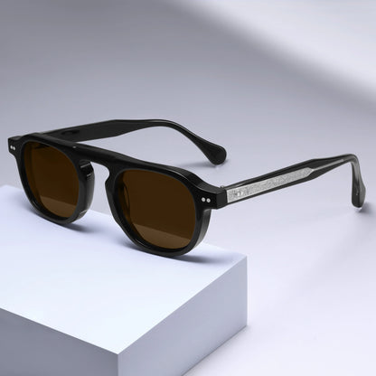 Driving Sunglasses for Men Women Polarized Lens UV400 Protection Retro Round Glasses  Frame Anti Glare for Day Use
