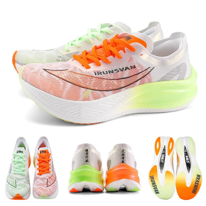 Professional Marathon Shoes Men Nylon Carbon Fiber Breathable Ultra Light  Race Running Sneakers Unisex