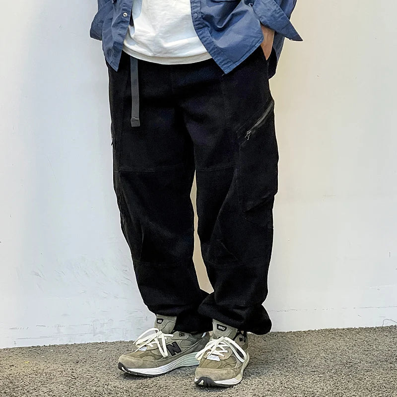 American Streetwear Army Green Cargo Pants For Men High Quality Hip Hop Skateboard Baggy Pants Korean Fashion Trousers Male