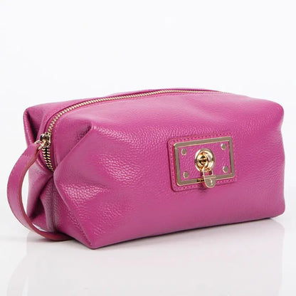 Fashion Trend Women Genuine Real Leather Underarm Bag Female Small Pouch Bag Lady Cosmetic Bags Make Up Beauty Bagsr