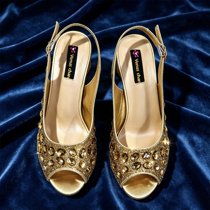 2026 Chic Fuchsia Peep Toe Heels with Sparkling Diamond Accents - Italian Designed Matching Pump and Bag Set for Stunning Party