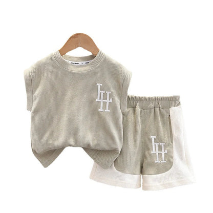 New Summer Baby Clothes Set Children Boys Sleeveless Vest Shorts 2Pcs/Set Toddler Clothing Infant Casual Costume Kids Tracksuits