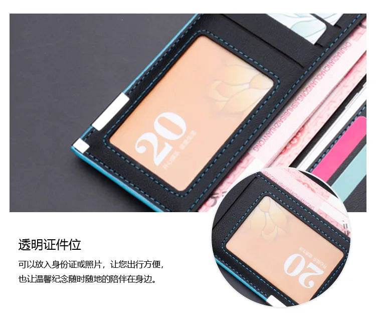 New Men's Wallet Thin Slim Wallet Long Male Business Clutch Bag Coin Purse Luxury Brand Men Wallet Carteira Masculina Cardholder