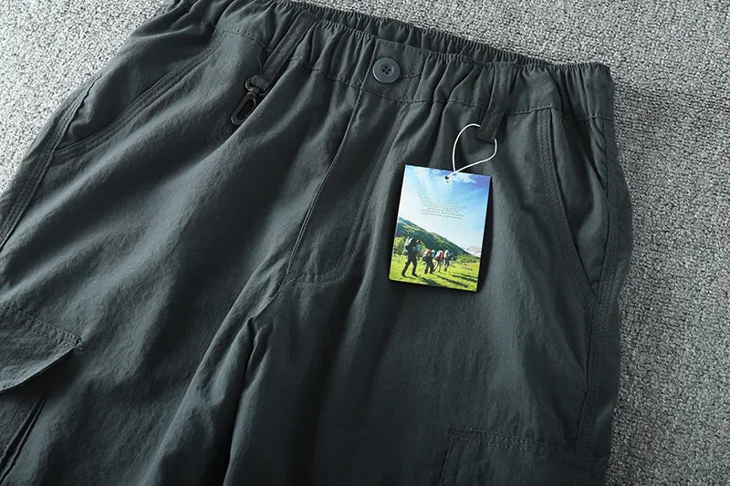 Men Quick-dry Outdoor Pants 2026 Spring Summer Thin Double-used Loose Pants Hiking Shorts Travel Climbing Fishing Trousers Women