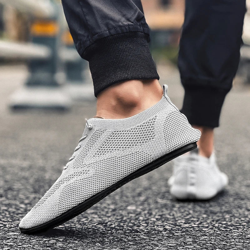 Summer Men Shoes Mesh Flat Outdoor High Quality Walking Shoes Comfortable Lace Up Breathable Non Slip Casual Man Shoe