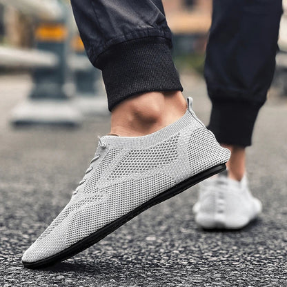 Summer Men Shoes Mesh Flat Outdoor High Quality Walking Shoes Comfortable Lace Up Breathable Non Slip Casual Man Shoe