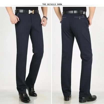 Men's Suit Pants High Quality Summer Men Dress Pants Straight Business Mens Formal Pants Big Size Classical Trousers