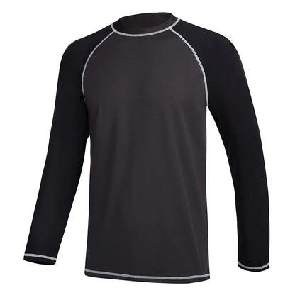 Men's Long Sleeve Swim Shirts Rashguard UPF 50+ UV Sun Protection Shirt Athletic Workout Running Hiking T-Shirt Swimwear