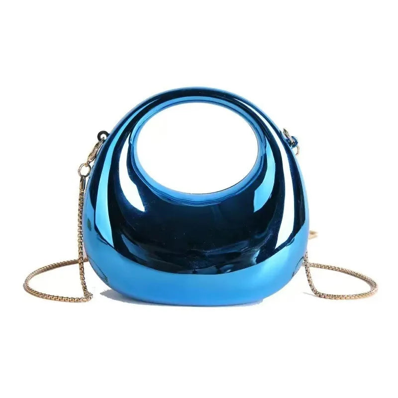 Mini Acrylic Dinner Bag Women's Crossbody Chain Handbag New Arrival Elegant Folded Underarm Bag with Magnetic Buckle Clutch