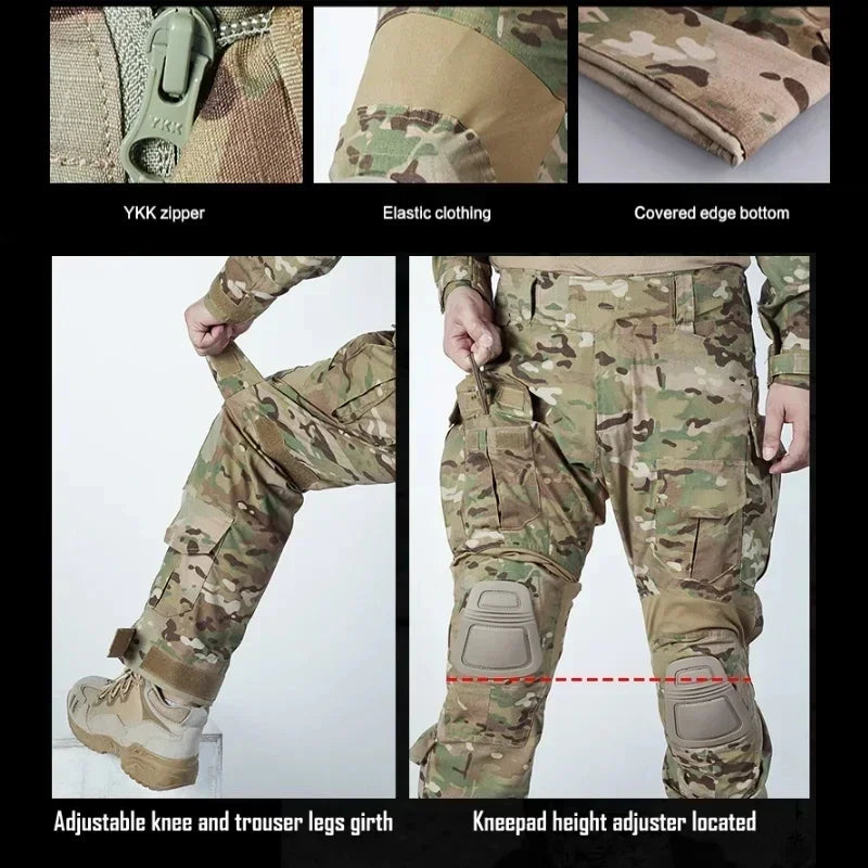 Outdoor Military Tactics Work Pants G3 Cargo Trousers Training Hiking GEN3 Green Spot Combat Tactical Pants Hunting Clothes Men