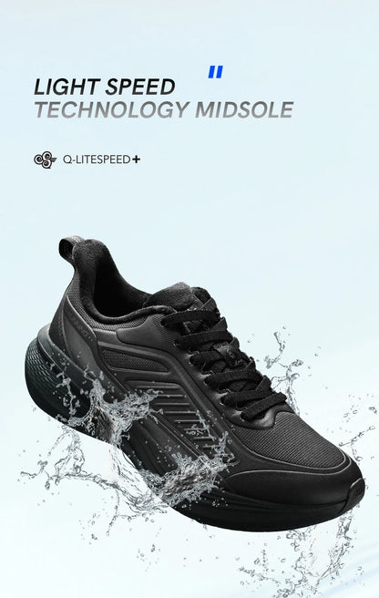 YUYI 4 Winter Running Shoes Men's Sports Shoes Waterproof Absorbing Lightweight Black Fleece Sneakers QXB023244007B