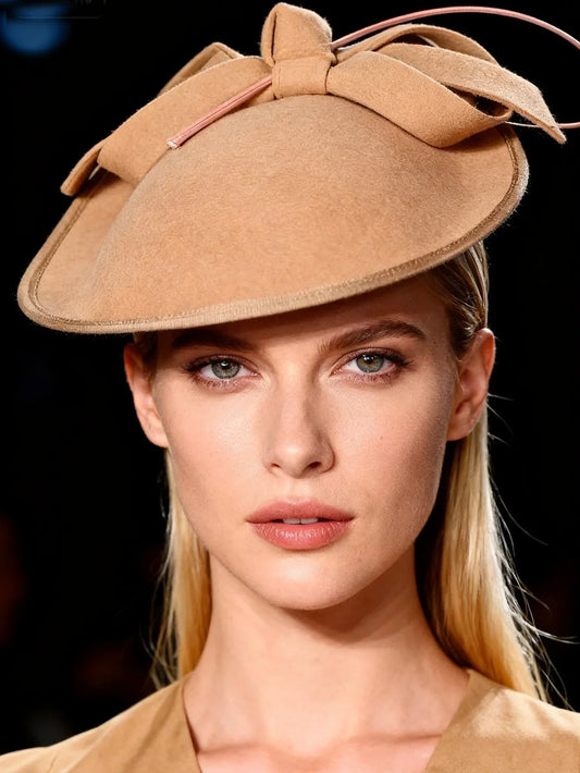 100% Wool Black Hat Church Elegant Ladies Formal Vintage Felt Fedoras Wedding Fascinators Hats For Women Pillbox Female Cap