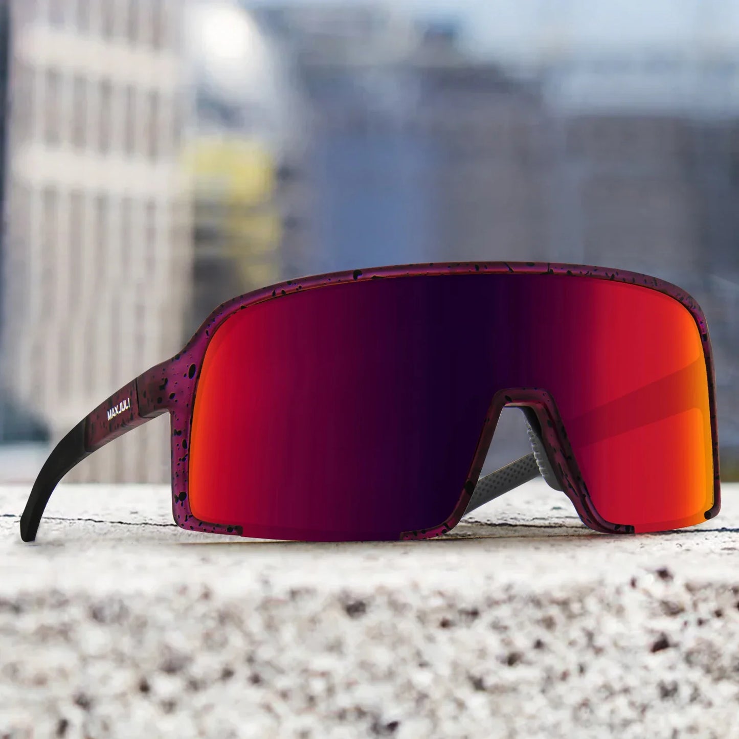 Polarized Sunglasses for Men Women, Windproof Outdoor Sports Cycling Running UV400 Protection Male Sun Glasses 8133