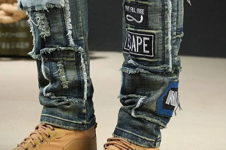 Trousers New Rock Work Wear Straight Jeans for Men Hip Hop Man Cowboy Pants with Pockets Casual Harajuku Classic Aesthetic Denim