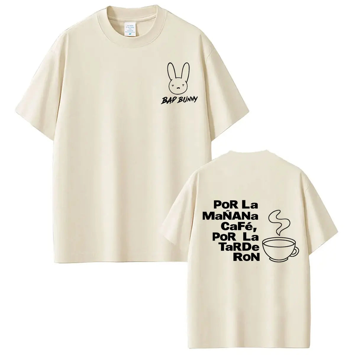 Rapper Bad Bunny Tour 2026 Graphics T-Shirt Men Women Vintage T Shirts Short-sleeved 100% Cotton Hip-hop Aesthetics T-shirts