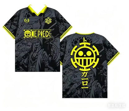 2026 One Piece Luffy Anime T-Shirt Vintage Baseball Jersey Style Men Women 3D Full Print Y2k Streetwear Harajuku Graphic Tee