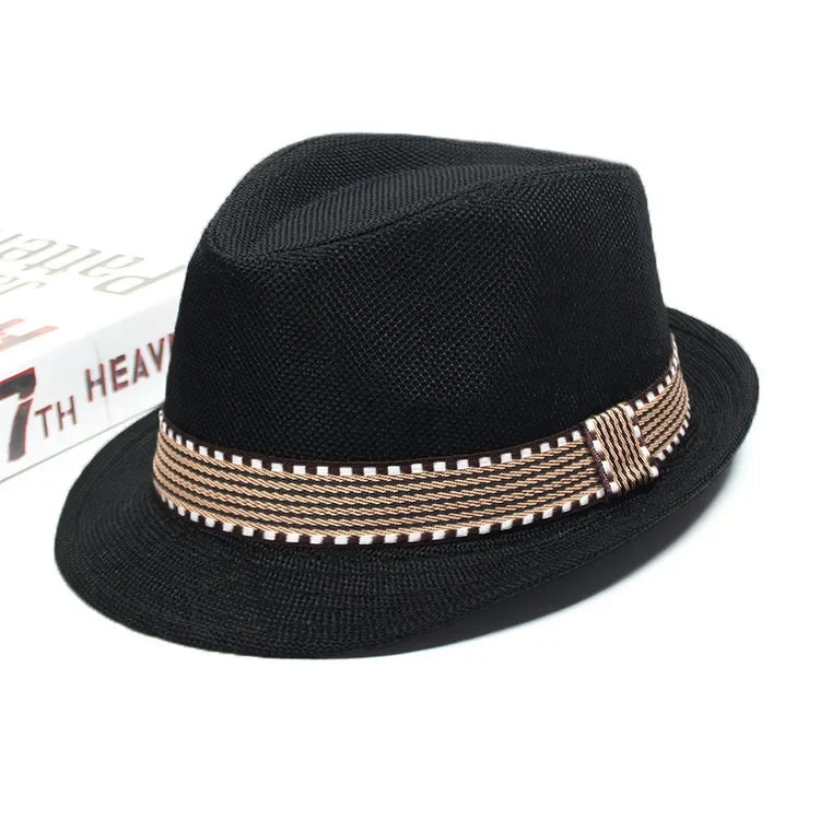 Summer Fedoras Spring and Summer Korean Party Jazz Hat Cotton Linen Top Hat  for Buchet Hat Panama Cap