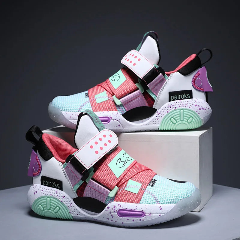 New Brand Children's Basketball Shoes For Boys Girls Non-slip Kids Sport Shoes Lightweight Outdoor Sneakers Trainers Footwear